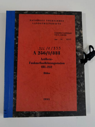 Nationale Volksarmee der DDR, Dienstvorschrift "A 326/1/333 Artillerie Funkmeßaufklärungsstation 1RL-232, Bilder" datiert 1983, Nicht auf Vollständigkeit geprüft