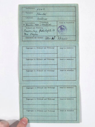 Nachkrieg, Personalausweis für die Britische Zone, Freudenberg (Kreis Siegen), gebraucht