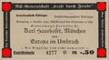 DAF/KdF, Eintrittskarte für Vortrag von Generalmajor Prof. Dr. Karl Haushofer aus München, Gau Württemberg-Hohenzollern, Kreisdienststelle Tübingen, 5. November 1940, 6,5 x 11,5 cm