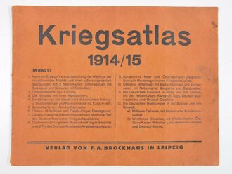 Kriegsatlas 1914/15, 12 Seiten, 22 x 29 cm, gebraucht,...