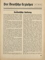 NSLB "Der Deutsche Erzieher", Gau Hessen-Nassau, Seite 401-432, Heft 19, 1939, 23 x 31 cm, gebraucht