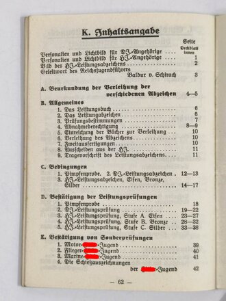 HJ-Leistungsbuch mit Lichtbild, Bann 80 Wiesbaden, Leistungsabzeichen in Bronze und HJ SChießauszeichnung eingetragen, Gutschein für Anstecknadel zum Leistungsabzeichen in Bronze, guter Zustand