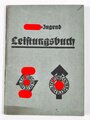 HJ-Leistungsbuch mit Lichtbild, Bann 80 Wiesbaden, Leistungsabzeichen in Bronze und HJ SChießauszeichnung eingetragen, Gutschein für Anstecknadel zum Leistungsabzeichen in Bronze, guter Zustand