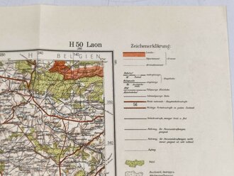 Landkarte Frankreich, "H 50 Laon",...