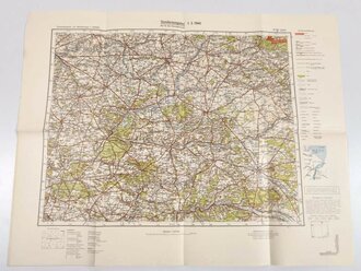 Landkarte Frankreich, "H 50 Laon", Sonderausgabe! Nur für den Dienstgebrauch, 1:300.000, datiert 1.3.1940, 50 x 64 cm, guter Zustand, gefaltet