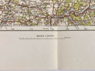Landkarte Frankreich, "H 50 Laon", Sonderausgabe! Nur für den Dienstgebrauch, 1:300.000, datiert 1.3.1940, 50 x 64 cm, guter Zustand, gefaltet