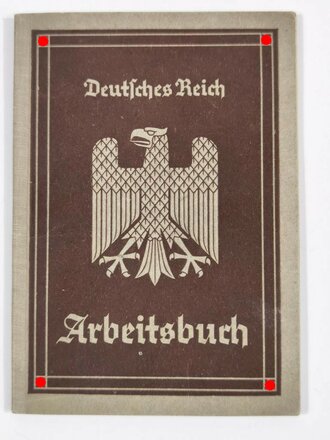 Arbeitsbuch einer Mitarbeiterin der "Flugwerke Saarpfalz/Speyer", bis 31. März 1945, guter Zustand