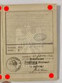 Arbeitsbuch einer Mitarbeiterin der "Flugwerke Saarpfalz/Speyer", bis 31. März 1945, guter Zustand