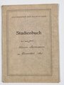 Studienbuch und Studentenausweis "Universität des Saarlandes", Wirtschaftswissenschaften, Saarbrücken 27.1.1949, DIN A5, gebraucht