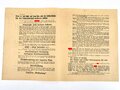 Wahlwerbung/Flugblatt "Adolf Hitler und der Arbeiter!", NSDAP Liste 1, Reichstagswahl 5. März 1933, Faltblatt ca. 32 x 26 cm, gebraucht, guter Zustand