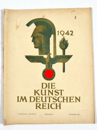 Ritterkreuzmappen auf S. 248-255, in: "Die Kunst im Deutschen Reich", 6. Jahrgang/Folge 10, Ausgabe B, Oktober 1942, 36 x 38 cm, gebraucht