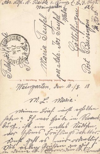 Ansichtskarte "Inf. Regf. König Wilhelm 6...