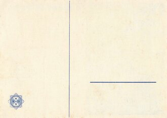 KdF, Ansichtskarte mit Speisefolge, 38. Seereise mit dem M.S. "Monte Olivia", 15. September 1935, ca. 10.5 x 15 cm, guter Zustand