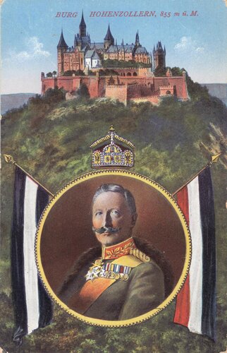 Ansichtskarte "Burg Hohenzollern, 855  m ü. M"