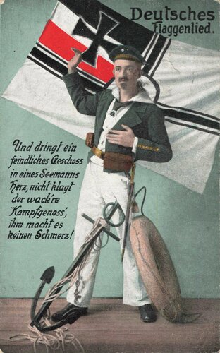Ansichtskarte "Deutsches Flaggenlied"