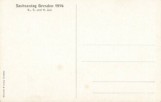 Ansichtskarte "Sachsentag Dresden 1914"