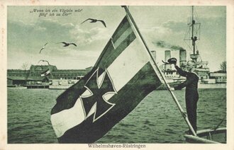 Ansichtskarte "Wilhelmshaven-Rüstringen "Wenn ich ein Vöglein wäre flög ich zu dir""