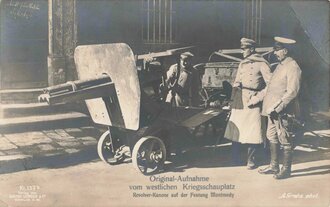 Ansichtskarte "Original-Aufnahme vom westlichen Kriegsschauplatz Revolver-Kanone auf der Festung Montmedy"