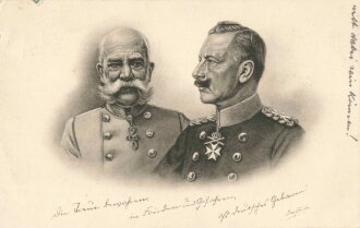 Ansichtskarte "Kaiser mit Franz Joseph von Österreich"
