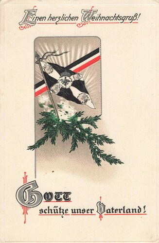 Ansichtskarte "Einen herzlichen Weihnachtsgruß! Gott schütze unser Vaterland"