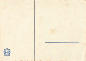 KdF, Ansichtskarte mit Speisefolge, 38. Seereise mit dem M.S. "Monte Olivia", 14. September 1935, ca. 10.5 x 15 cm, guter Zustand