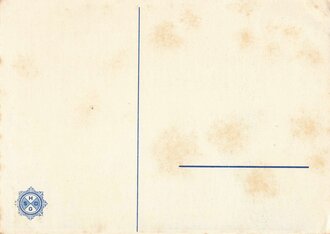 KdF, Ansichtskarte mit Speisefolge, 38. Seereise mit dem M.S. "Monte Olivia", 13. September 1935, ca. 10.5 x 15 cm, guter Zustand