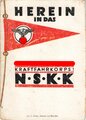 NSKK/Leuna Benzin, Werbeblatt, 10,5 x 15 cm, ausgerissen