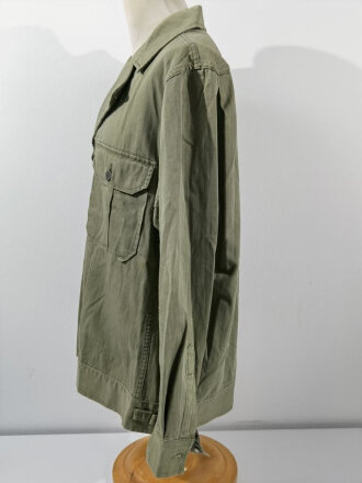 U.S. WWII, early 1938 pattern HBT Fatigue Shirt, stamped, used good condition