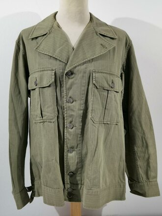 U.S. WWII, early 1938 pattern HBT Fatigue Shirt, stamped,...