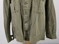 U.S. WWII, early 1938 pattern HBT Fatigue Shirt, stamped, used good condition