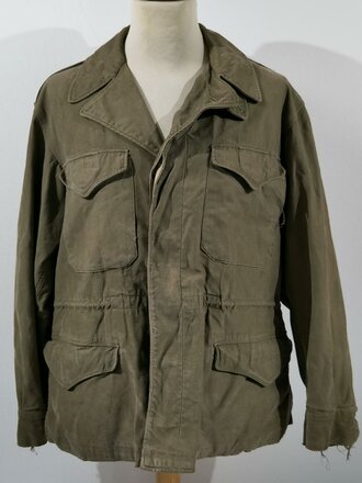 U.S. WWII, first pattern M-1943 field jacket, well used, breast pockets look resewn