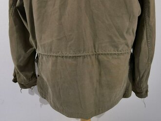 U.S. WWII, first pattern M-1943 field jacket, well used, breast pockets look resewn