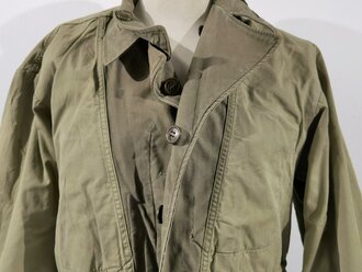 U.S. WWII, first pattern M-1943 field jacket, well used, breast pockets look resewn