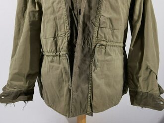 U.S. WWII, first pattern M-1943 field jacket, well used, breast pockets look resewn