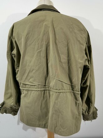 U.S. WWII, first pattern M-1943 field jacket, well used, breast pockets look resewn