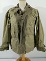 U.S. WWII, first pattern M-1943 field jacket, well used, breast pockets look resewn