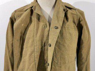 U.S. WWII, Shirt flannel winter OD coat style, special anti-gas features, stamp in neck, gc