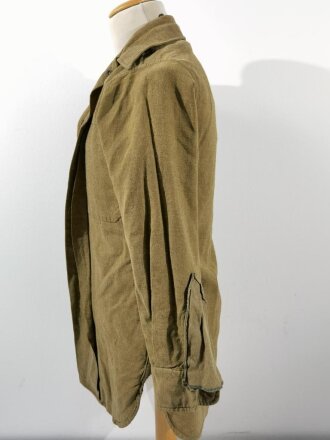 U.S. WWII, Shirt flannel winter OD coat style, special anti-gas features, stamp in neck, gc