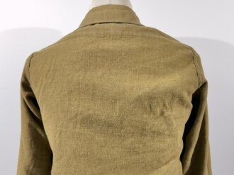 U.S. WWII, Shirt flannel winter OD coat style, special anti-gas features, stamp in neck, gc