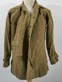 U.S. WWII, Shirt flannel winter OD coat style, special anti-gas features, stamp in neck, gc