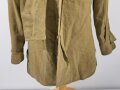 U.S. WWII, Shirt flannel winter OD coat style, special anti-gas features, stamp in neck, gc