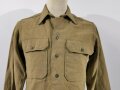 U.S. WWII, Shirt flannel winter OD coat style, special anti-gas features, stamp in neck, gc