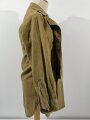 U.S. WWII, Shirt flannel winter OD coat style, special anti-gas features, stamp in neck, gc