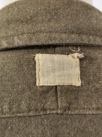 U.S. WWII, USMC, Shirt flannel winter OD coat style, long back, gc