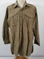 U.S. WWII, USMC, Shirt flannel winter OD coat style, long back, gc