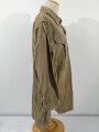 U.S. WWII, USMC, Shirt flannel winter OD coat style, long back, gc