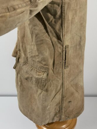 U.S.WWII, Canvas mackinaw coat Modell 1938, dated 1940. Used, uncleaned