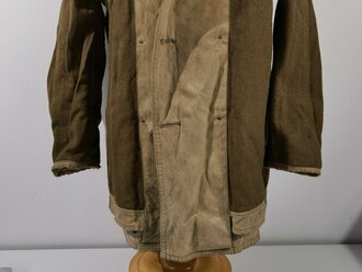 U.S.WWII, Canvas mackinaw coat Modell 1938, dated 1940. Used, uncleaned