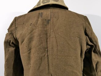 U.S.WWII, Canvas mackinaw coat Modell 1938, dated 1940. Used, uncleaned