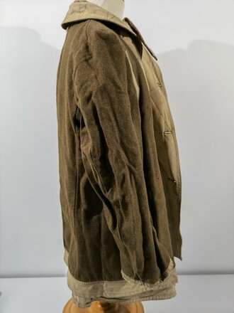 U.S.WWII, Canvas mackinaw coat Modell 1938, dated 1940. Used, uncleaned